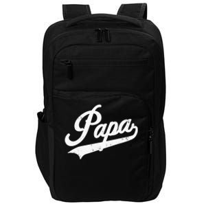 Papa Retro Style Father’s day gift for Funny Papa Grandpa Impact Tech Backpack