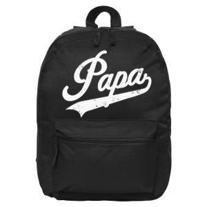 Papa Retro Style Father’s day gift for Funny Papa Grandpa 16 in Basic Backpack