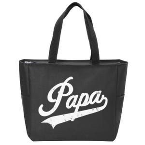 Papa Retro Style Father’s day gift for Funny Papa Grandpa Zip Tote Bag