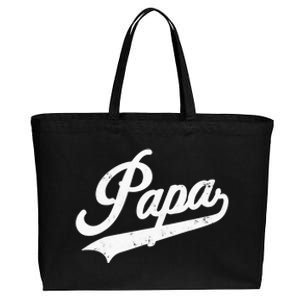 Papa Retro Style Father’s day gift for Funny Papa Grandpa Cotton Canvas Jumbo Tote