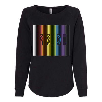 Pride Rainbow Stripes Funny Gift Womens California Wash Sweatshirt