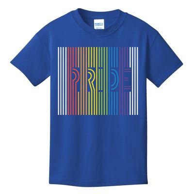 Pride Rainbow Stripes Funny Gift Kids T-Shirt