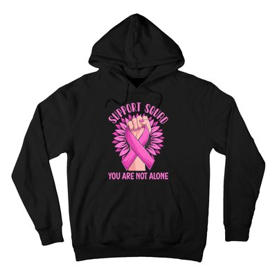 Pink Ribbon Strong Support Squad Breast Cancer Gifts Hoodie