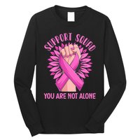 Pink Ribbon Strong Support Squad Breast Cancer Gifts Long Sleeve Shirt