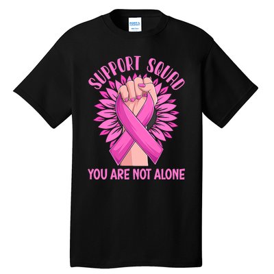 Pink Ribbon Strong Support Squad Breast Cancer Gifts Tall T-Shirt