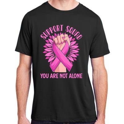 Pink Ribbon Strong Support Squad Breast Cancer Gifts Adult ChromaSoft Performance T-Shirt