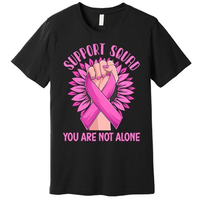 Pink Ribbon Strong Support Squad Breast Cancer Gifts Premium T-Shirt