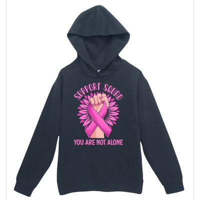 Pink Ribbon Strong Support Squad Breast Cancer Gifts Urban Pullover Hoodie