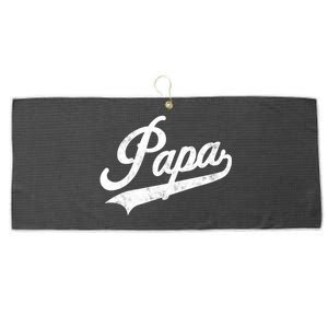 Papa Retro Style Father’S Day Gift For Funny Papa Grandpa Gift Large Microfiber Waffle Golf Towel