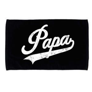 Papa Retro Style Father’S Day Gift For Funny Papa Grandpa Gift Microfiber Hand Towel