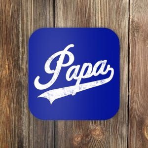 Papa Retro Style Father’S Day Gift For Funny Papa Grandpa Gift Coaster