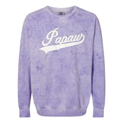 Papaw Retro Style Funny Father’S Day Gift For Dad Grandpa Gift Colorblast Crewneck Sweatshirt