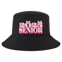 Pink Retro Senior 2025 Coquette Bow Graduation Class Of 2025 Cool Comfort Performance Bucket Hat