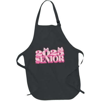 Pink Retro Senior 2025 Coquette Bow Graduation Class Of 2025 Apron