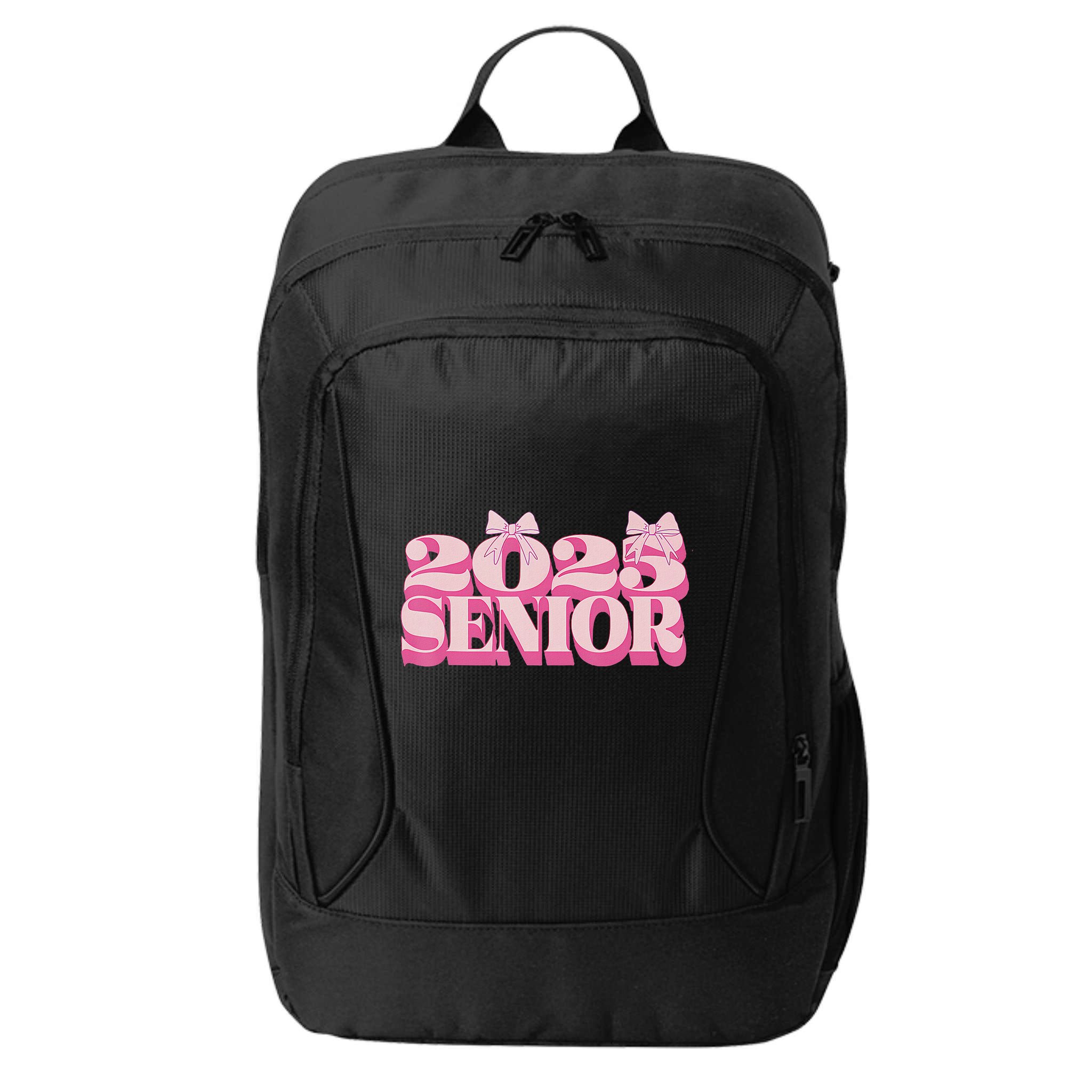 Pink Retro Senior 2025 Coquette Bow Graduation Class Of 2025 City Backpack