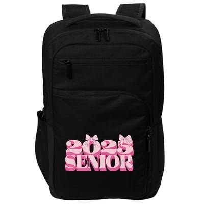 Pink Retro Senior 2025 Coquette Bow Graduation Class Of 2025 Impact Tech Backpack