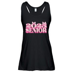 Pink Retro Senior 2025 Coquette Bow Graduation Class Of 2025 Ladies Essential Flowy Tank