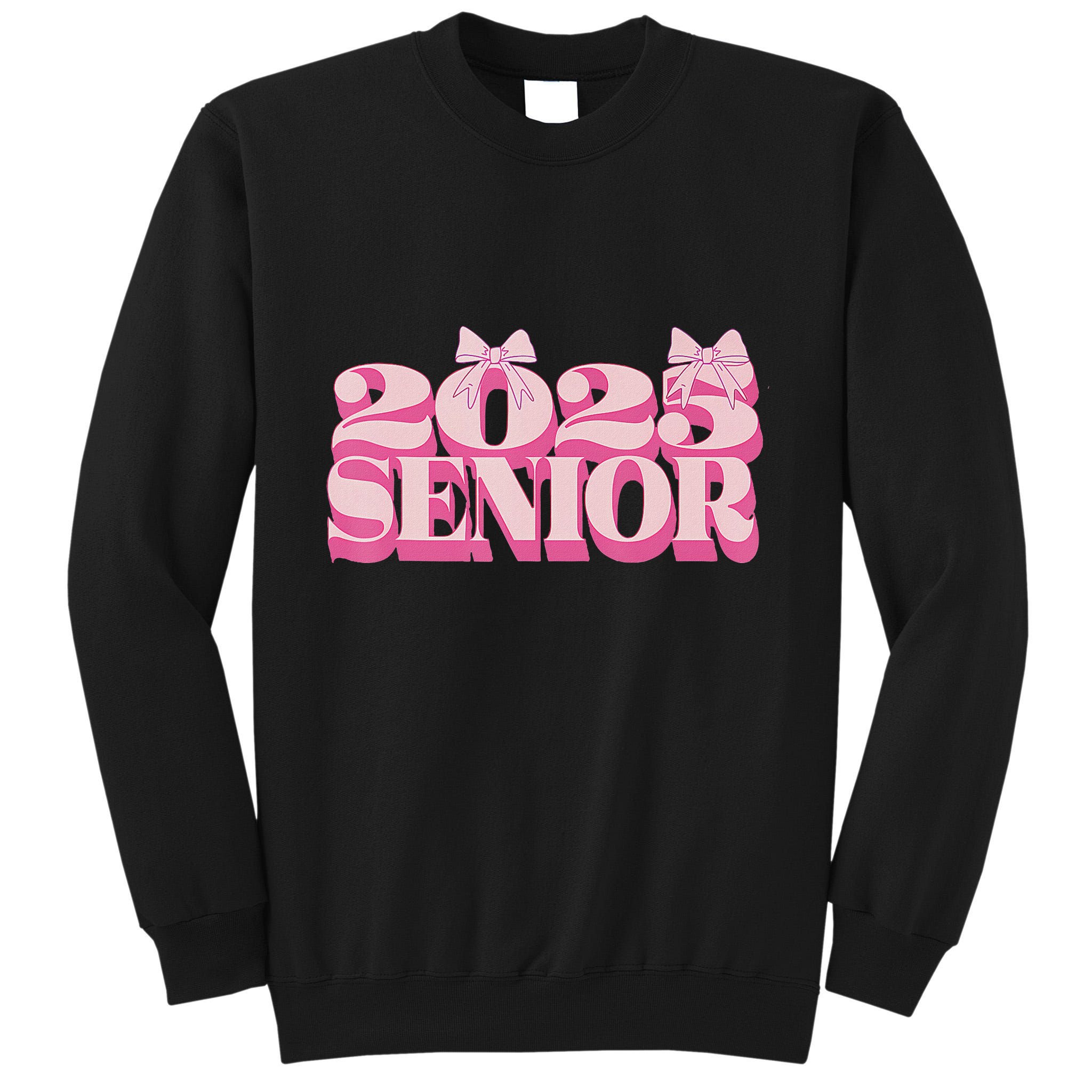 Pink Retro Senior 2025 Coquette Bow Graduation Class Of 2025 Tall Sweatshirt