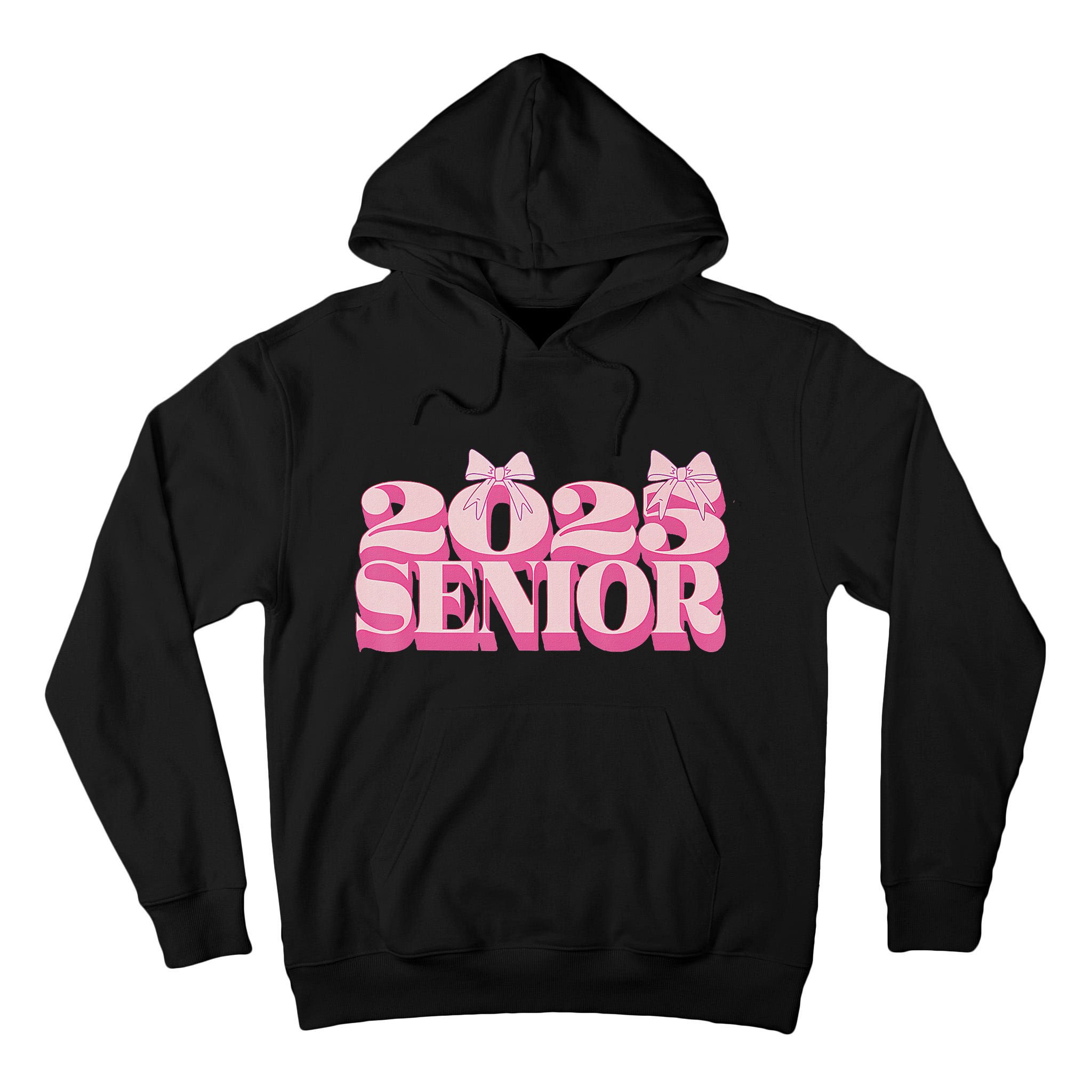 Pink Retro Senior 2025 Coquette Bow Graduation Class Of 2025 Tall Hoodie