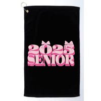 Pink Retro Senior 2025 Coquette Bow Graduation Class Of 2025 Golf Towel