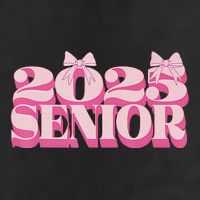 Pink Retro Senior 2025 Coquette Bow Graduation Class Of 2025 Golf Towel