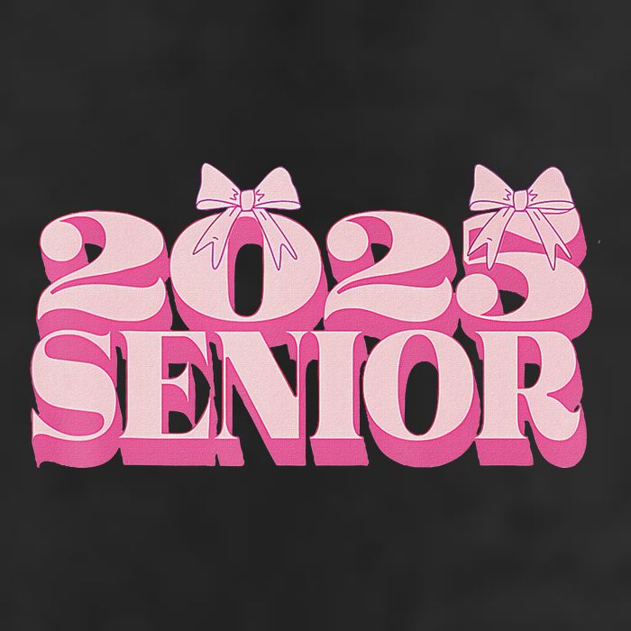 Pink Retro Senior 2025 Coquette Bow Graduation Class Of 2025 Golf Towel