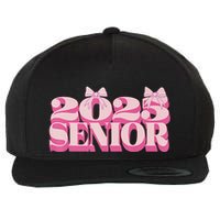 Pink Retro Senior 2025 Coquette Bow Graduation Class Of 2025 Wool Snapback Cap