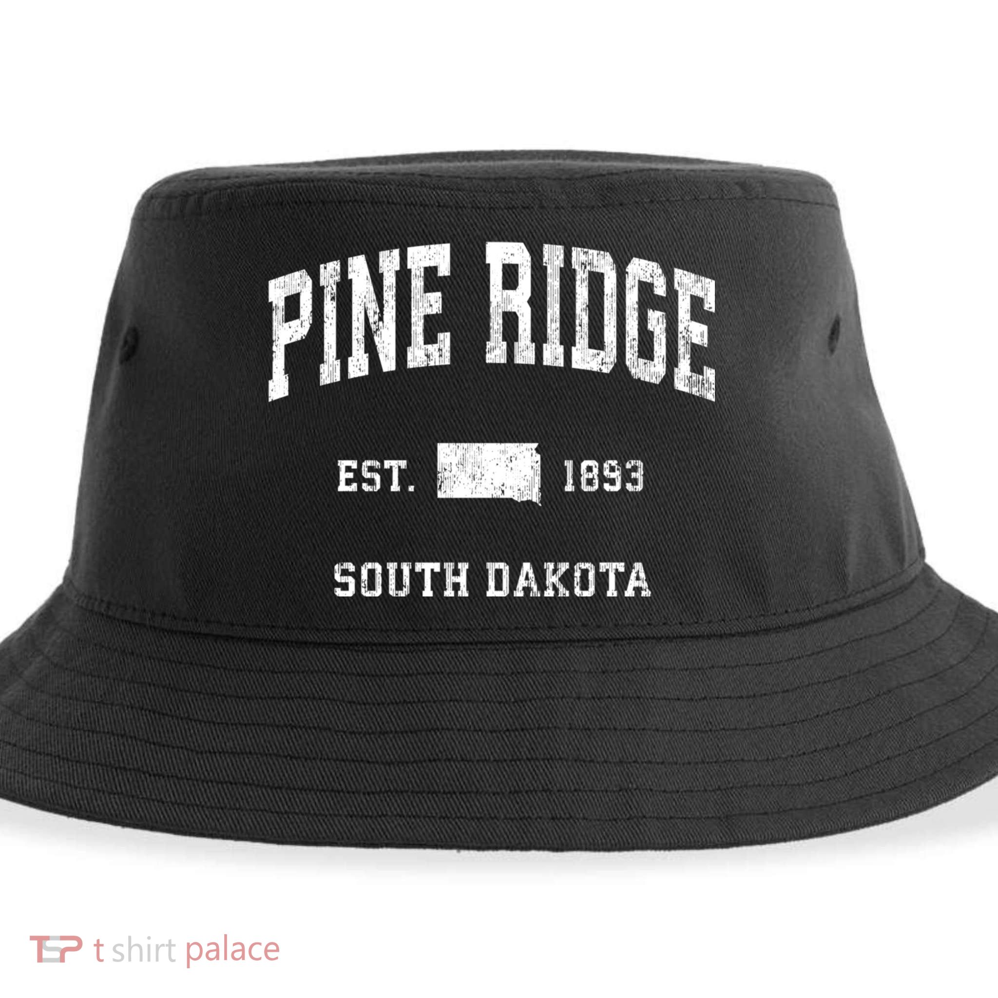 Pine Ridge South Dakota Sd Vintage Athletic Sports Sustainable Bucket Hat