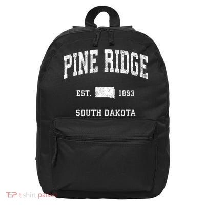 Pine Ridge South Dakota Sd Vintage Athletic Sports 16 in Basic Backpack