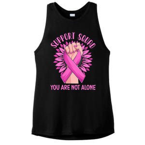 Pink Ribbon Strong Support Squad Breast Cancer Gifts Ladies PosiCharge Tri-Blend Wicking Tank