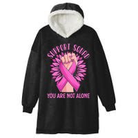 Pink Ribbon Strong Support Squad Breast Cancer Gifts Hooded Wearable Blanket