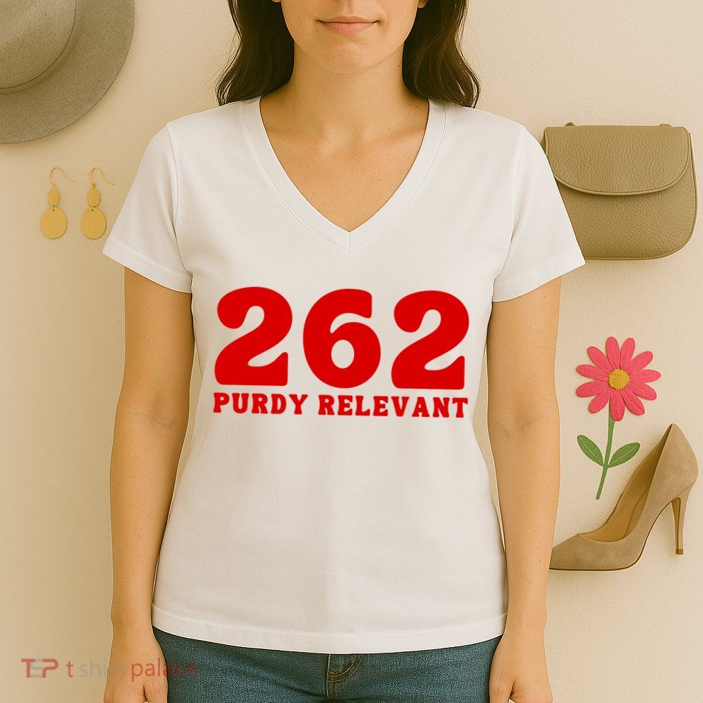 Purdy Relevant San Francisco Football Playoffs Women's V-Neck T-Shirt