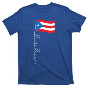 Puerto Rico Signature Flag Pole Cool Gift Patriotic Puerto Rican Gift T-Shirt