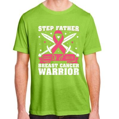 Pink Ribbon Step Father Of A Breast Cancer Warrior Gift Adult ChromaSoft Performance T-Shirt