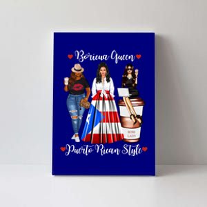 Puerto Rican Style Boricua Queen Mom Puerto Rico Gift Canvas