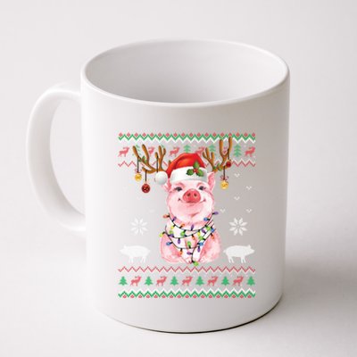 Pig Reindeer Santa Xmas Light Ugly Sweater Christmas Funny Gift Cool Gift Coffee Mug