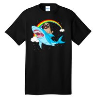 Pug Riding Shark Tall T-Shirt