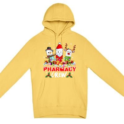 Pill Reindeer Santa Claus Pharmacy Crew Christmas Pharmacist Gift Premium Pullover Hoodie