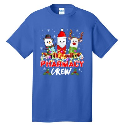 Pill Reindeer Santa Claus Pharmacy Crew Christmas Pharmacist Gift Tall T-Shirt