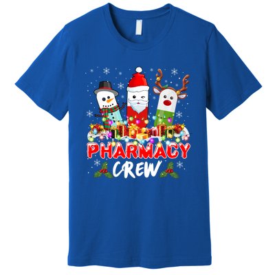 Pill Reindeer Santa Claus Pharmacy Crew Christmas Pharmacist Gift Premium T-Shirt