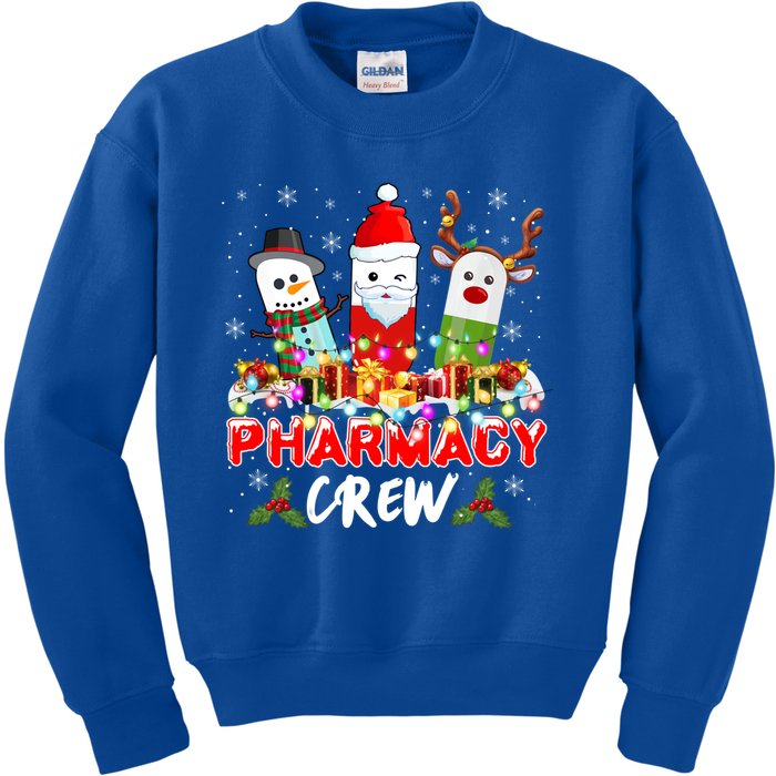 Pill Reindeer Santa Claus Pharmacy Crew Christmas Pharmacist Gift Kids Sweatshirt