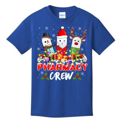 Pill Reindeer Santa Claus Pharmacy Crew Christmas Pharmacist Gift Kids T-Shirt