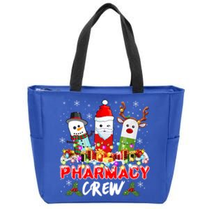 Pill Reindeer Santa Claus Pharmacy Crew Christmas Pharmacist Gift Zip Tote Bag