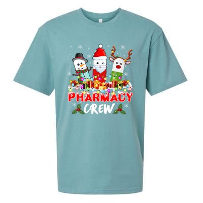 Pill Reindeer Santa Claus Pharmacy Crew Christmas Pharmacist Gift Sueded Cloud Jersey T-Shirt