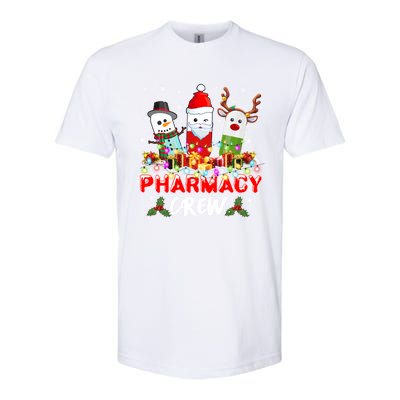 Pill Reindeer Santa Claus Pharmacy Crew Christmas Pharmacist Gift Softstyle CVC T-Shirt