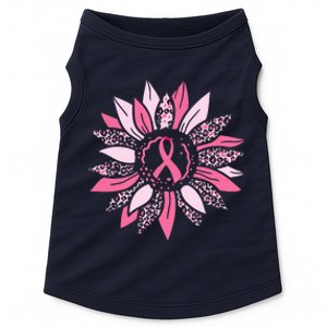 Pink Ribbon Sunflower Breast Cancer Awareness Warrior Gift Doggie Tank