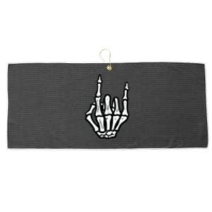 Punk Rock Skeleton Cool Rocker Halloween Large Microfiber Waffle Golf Towel