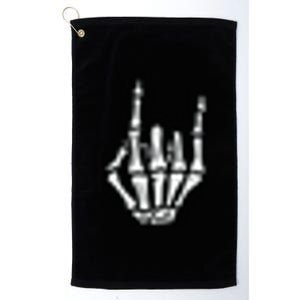 Punk Rock Skeleton Cool Rocker Halloween Platinum Collection Golf Towel