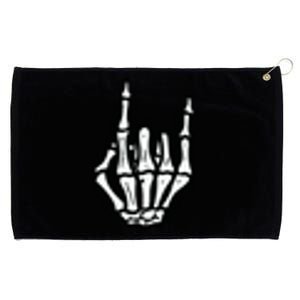 Punk Rock Skeleton Cool Rocker Halloween Grommeted Golf Towel