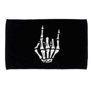 Punk Rock Skeleton Cool Rocker Halloween Microfiber Hand Towel